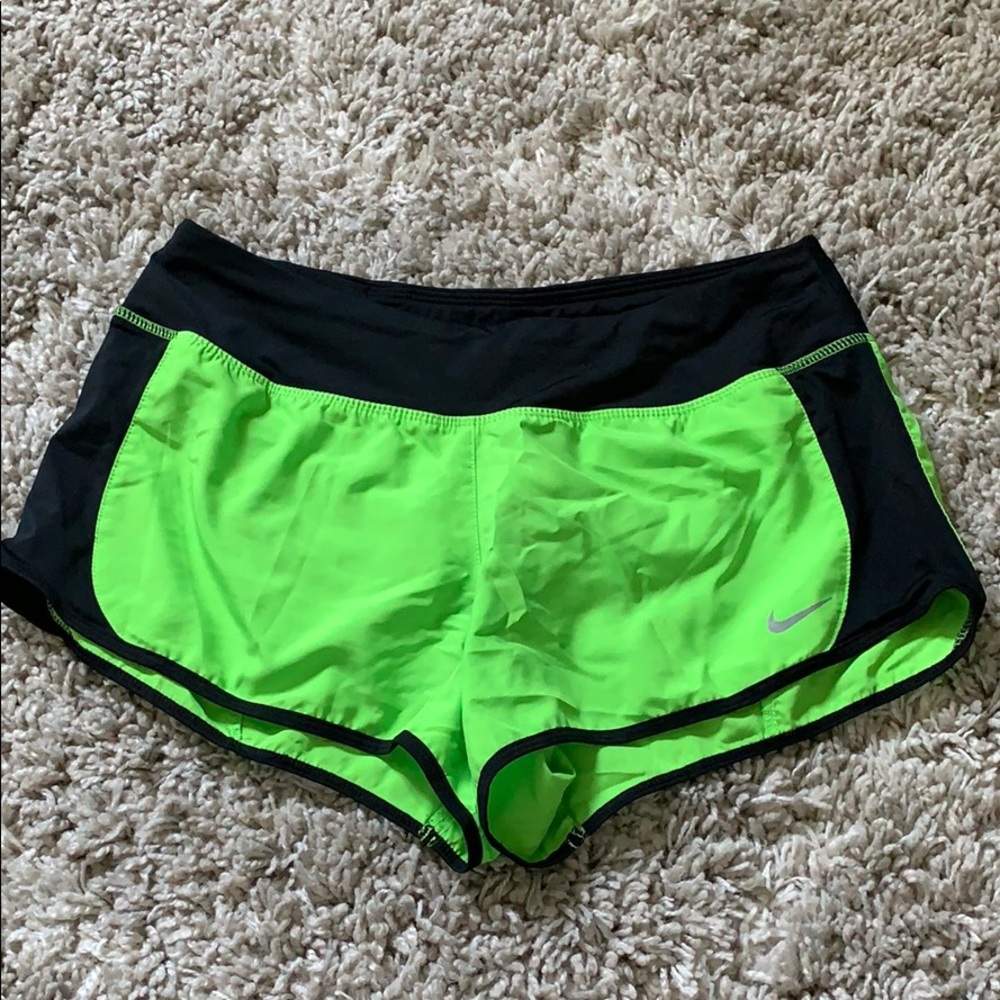 Nike green athletic shorts
